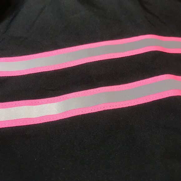 Vans Pull Over Jacket Black/ Bright Pink Reflector Running Riding XS - Picture 9 of 9